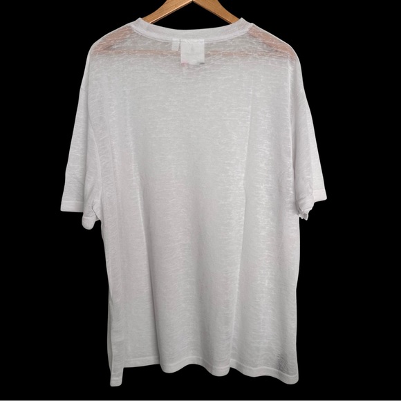 Bain De Mer St. Tropez White Japanese Synthetic Linen Tee XXL Lux ResortWear NWT - Picture 8 of 8
